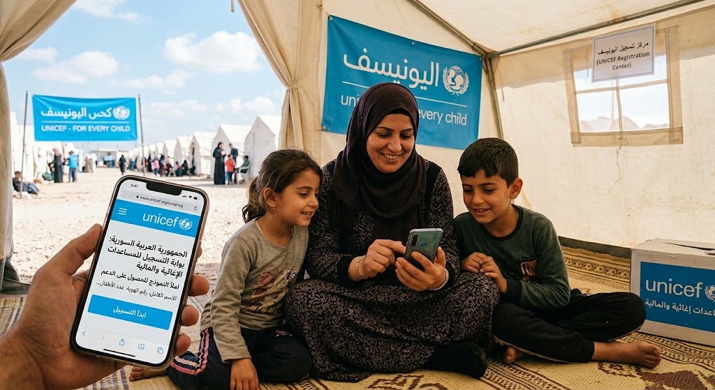 رابط اليونيسف (UNICEF) الرسمي للتسجيل في المساعدات الإغاثية والمالية